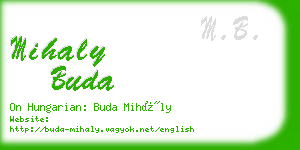 mihaly buda business card